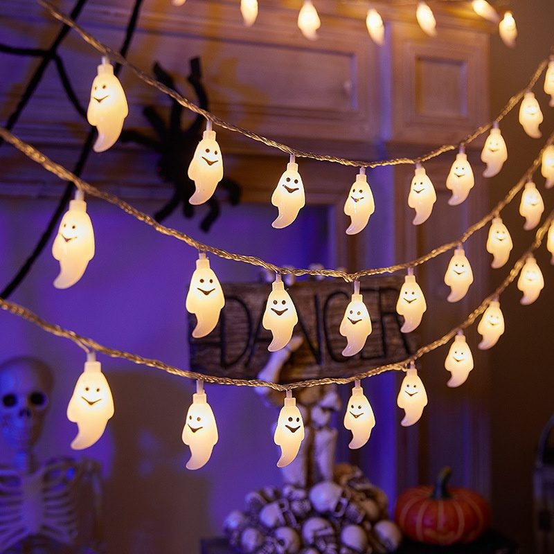 Halloween LED White Ghost String Lights