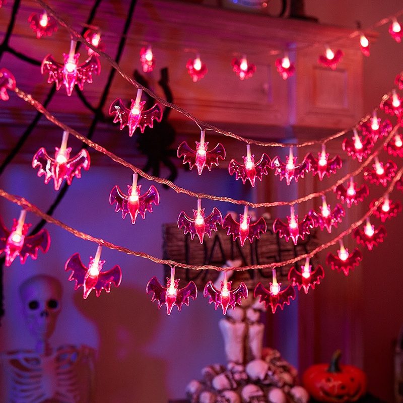 Halloween LED Purple Bat String Lights